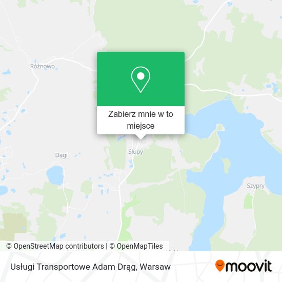 Mapa Usługi Transportowe Adam Drąg