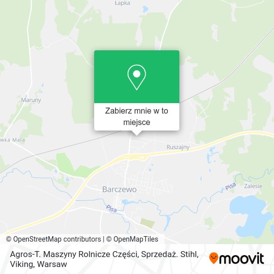 Mapa Agros-T. Maszyny Rolnicze Części, Sprzedaż. Stihl, Viking