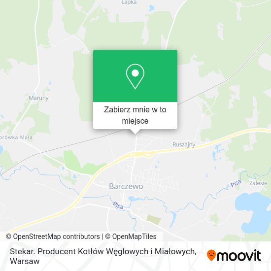 Mapa Stekar. Producent Kotłów Węglowych i Miałowych