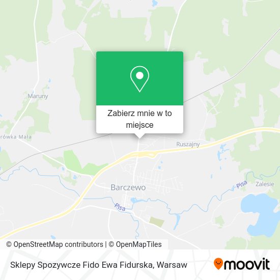 Mapa Sklepy Spozywcze Fido Ewa Fidurska