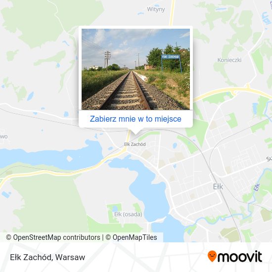 Mapa Ełk Zachód