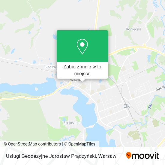 Mapa Usługi Geodezyjne Jarosław Prądzyński