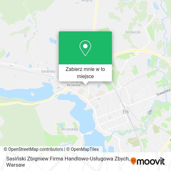 Mapa Sasiński Zbigniew Firma Handlowo-Usługowa Zbych