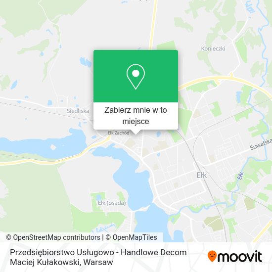 Mapa Przedsiębiorstwo Usługowo - Handlowe Decom Maciej Kułakowski