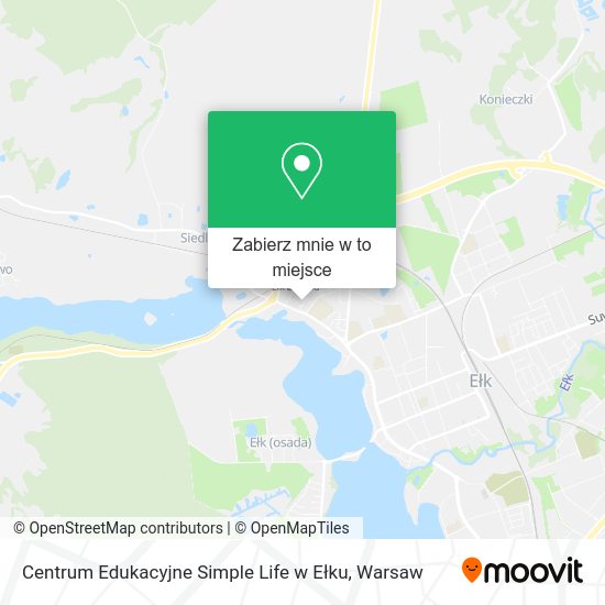 Mapa Centrum Edukacyjne Simple Life w Ełku