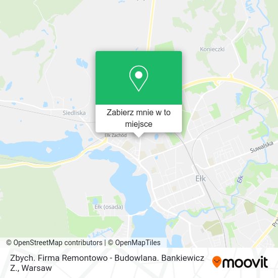 Mapa Zbych. Firma Remontowo - Budowlana. Bankiewicz Z.