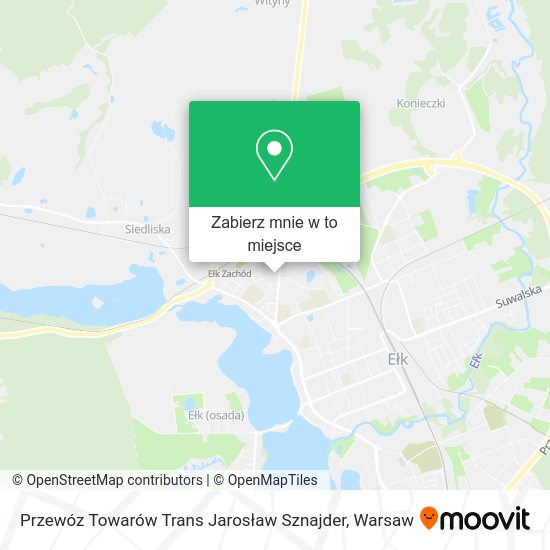 Mapa Przewóz Towarów Trans Jarosław Sznajder