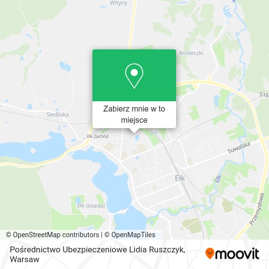 Mapa Pośrednictwo Ubezpieczeniowe Lidia Ruszczyk