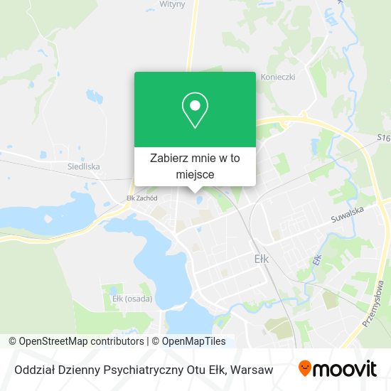 Mapa Oddział Dzienny Psychiatryczny Otu Ełk