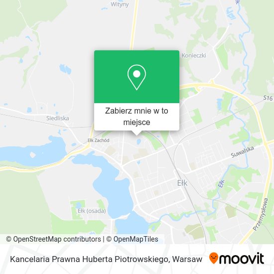 Mapa Kancelaria Prawna Huberta Piotrowskiego