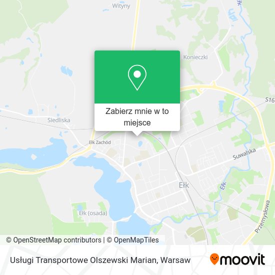 Mapa Usługi Transportowe Olszewski Marian