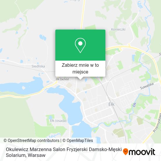 Mapa Okulewicz Marzenna Salon Fryzjerski Damsko-Męski Solarium