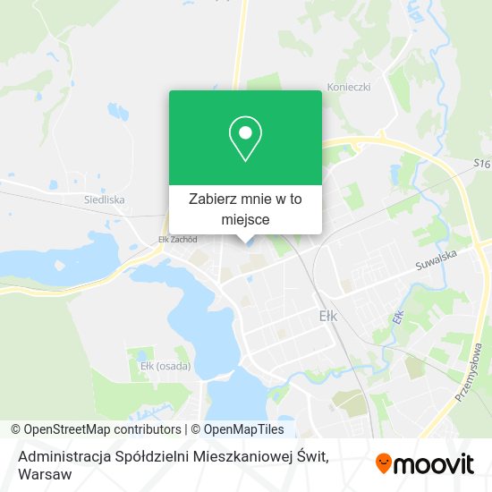 Mapa Administracja Spółdzielni Mieszkaniowej Świt