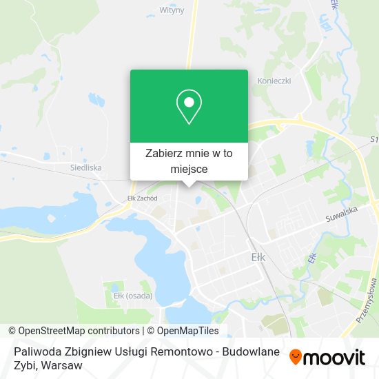 Mapa Paliwoda Zbigniew Usługi Remontowo - Budowlane Zybi