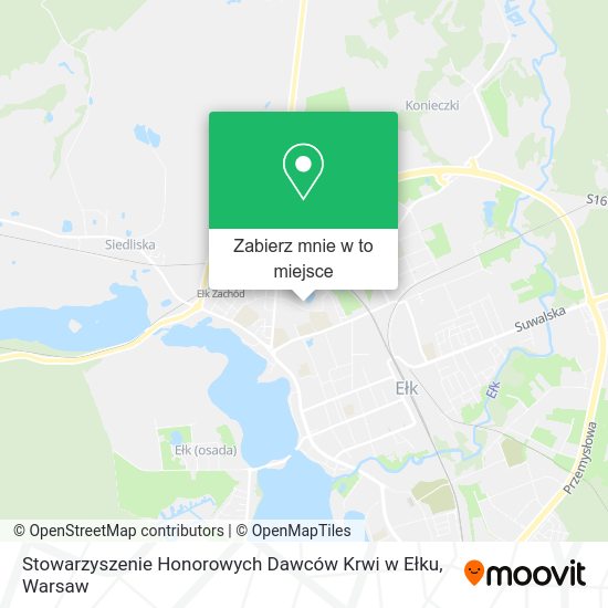 Mapa Stowarzyszenie Honorowych Dawców Krwi w Ełku