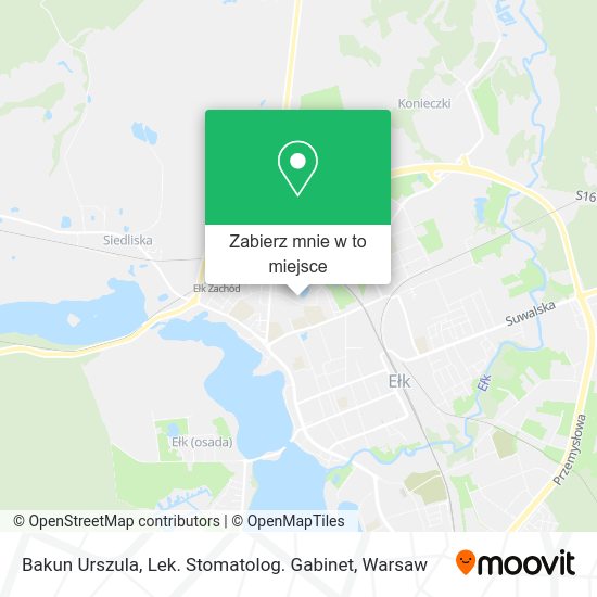 Mapa Bakun Urszula, Lek. Stomatolog. Gabinet