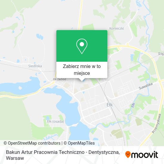 Mapa Bakun Artur Pracownia Techniczno - Dentystyczna