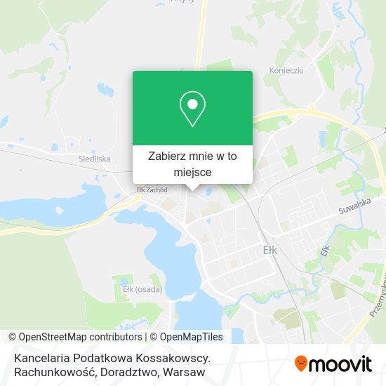 Mapa Kancelaria Podatkowa Kossakowscy. Rachunkowość, Doradztwo