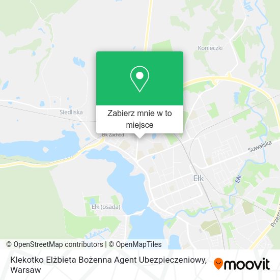 Mapa Klekotko Elżbieta Bożenna Agent Ubezpieczeniowy