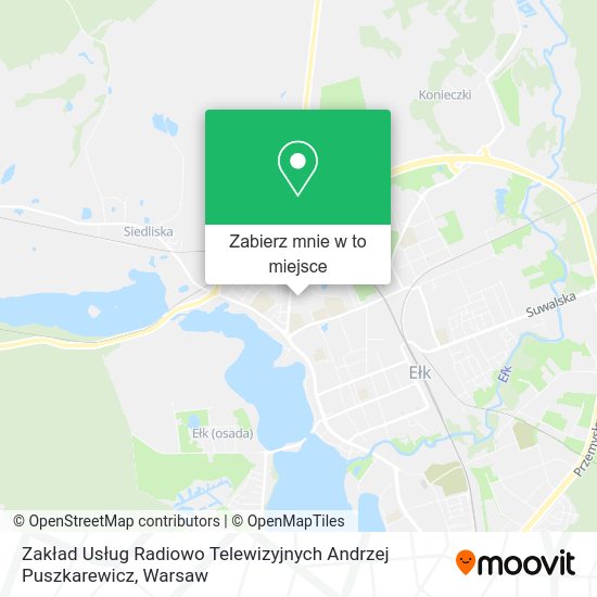 Mapa Zakład Usług Radiowo Telewizyjnych Andrzej Puszkarewicz