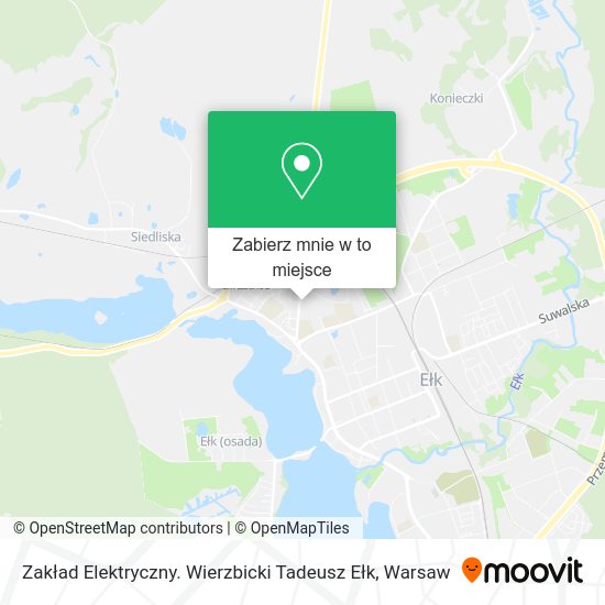 Mapa Zakład Elektryczny. Wierzbicki Tadeusz Ełk