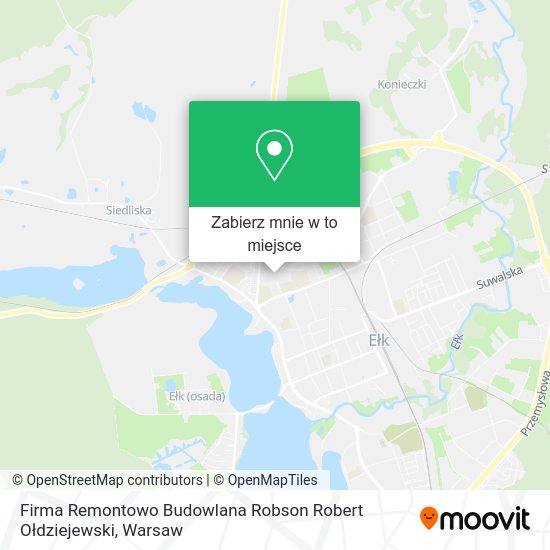 Mapa Firma Remontowo Budowlana Robson Robert Ołdziejewski