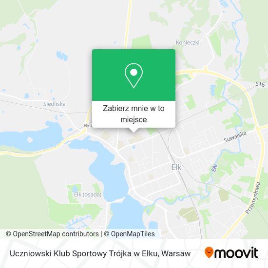 Mapa Uczniowski Klub Sportowy Trójka w Ełku