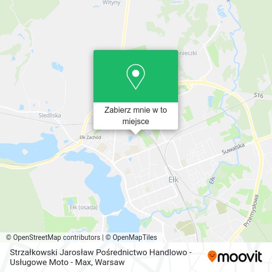 Mapa Strzałkowski Jarosław Pośrednictwo Handlowo - Usługowe Moto - Max