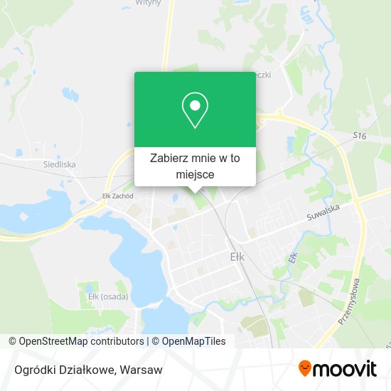 Mapa Ogródki Działkowe