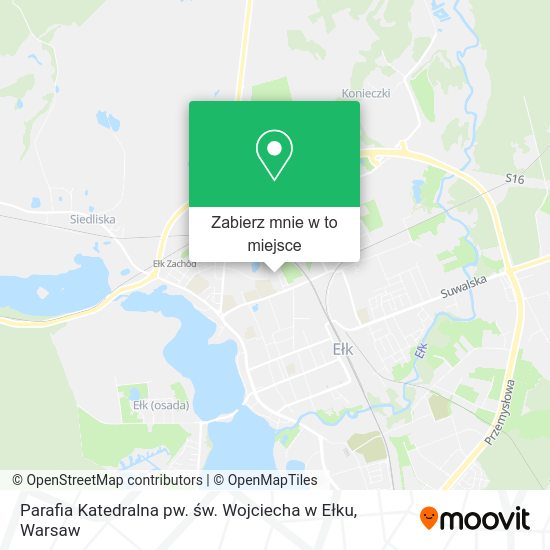 Mapa Parafia Katedralna pw. św. Wojciecha w Ełku