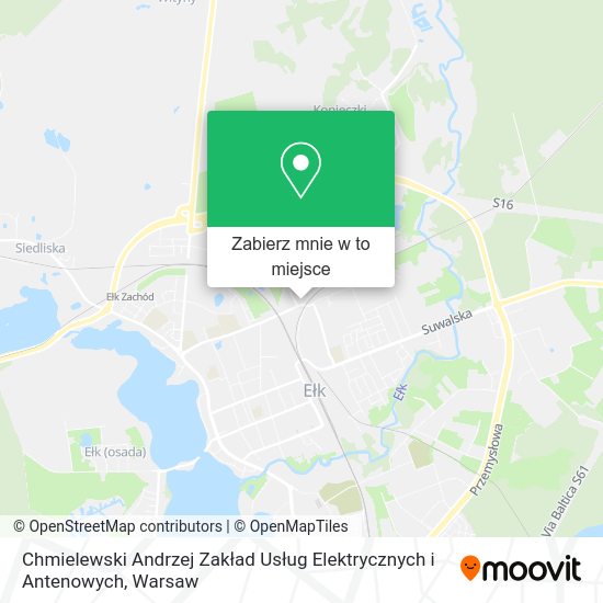 Mapa Chmielewski Andrzej Zakład Usług Elektrycznych i Antenowych