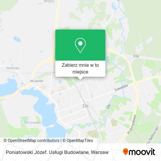 Mapa Poniatowski Józef. Usługi Budowlane