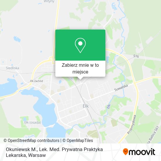 Mapa Okuniewsk M., Lek. Med. Prywatna Praktyka Lekarska