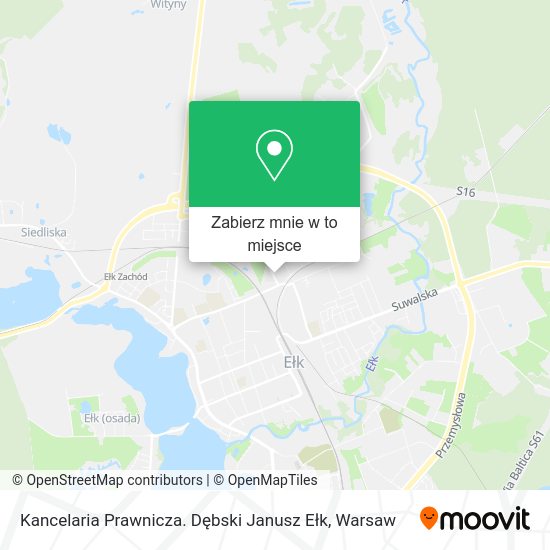 Mapa Kancelaria Prawnicza. Dębski Janusz Ełk