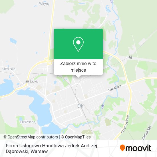 Mapa Firma Usługowo Handlowa Jędrek Andrzej Dąbrowski