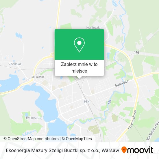 Mapa Ekoenergia Mazury Szeligi Buczki sp. z o.o.