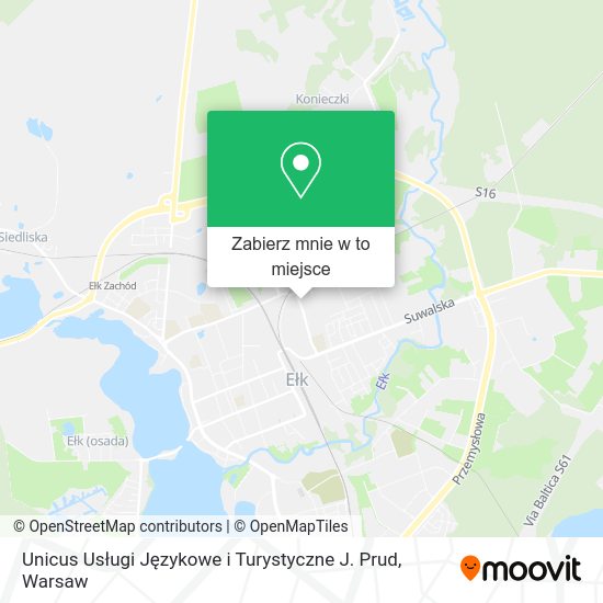 Mapa Unicus Usługi Językowe i Turystyczne J. Prud