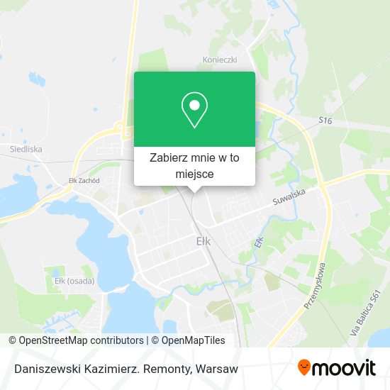 Mapa Daniszewski Kazimierz. Remonty