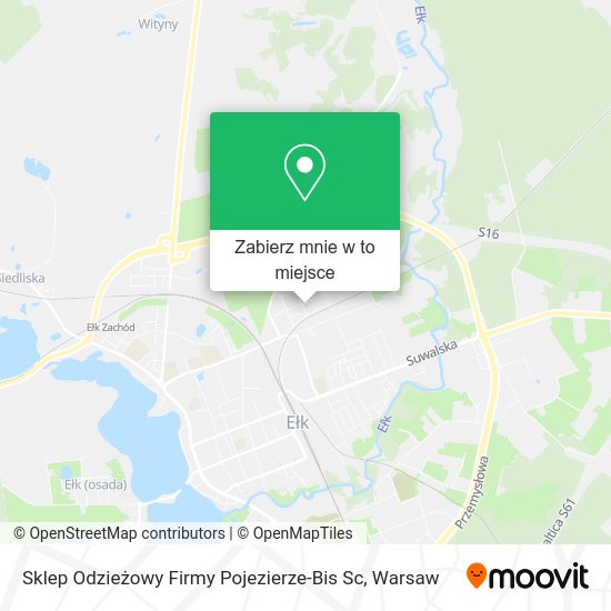 Mapa Sklep Odzieżowy Firmy Pojezierze-Bis Sc