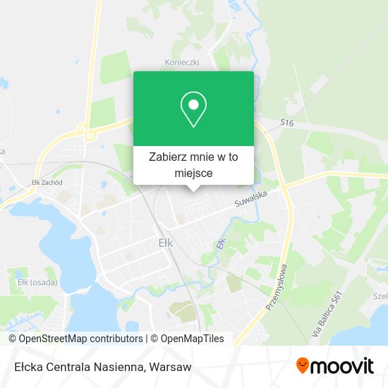 Mapa Ełcka Centrala Nasienna