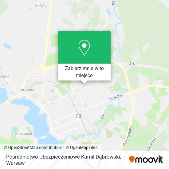 Mapa Pośrednictwo Ubezpieczeniowe Kamil Dąbrowski