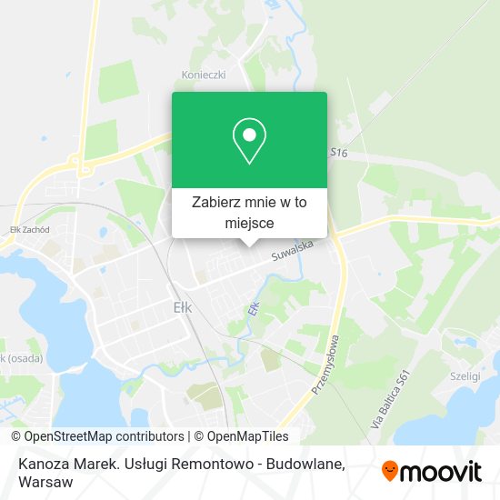 Mapa Kanoza Marek. Usługi Remontowo - Budowlane