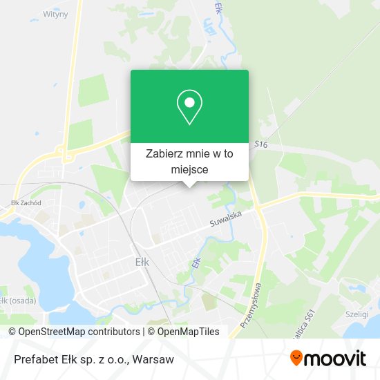 Mapa Prefabet Ełk sp. z o.o.