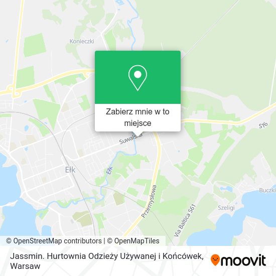 Mapa Jassmin. Hurtownia Odzieży Używanej i Końcówek