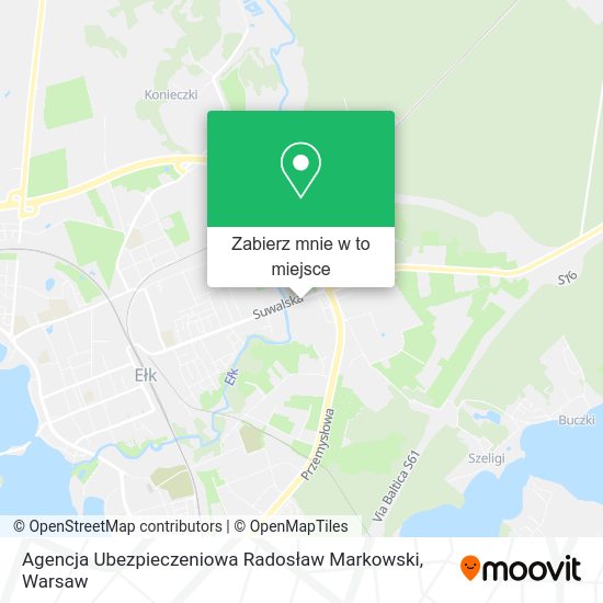 Mapa Agencja Ubezpieczeniowa Radosław Markowski