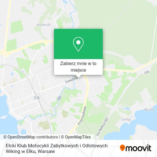 Mapa Ełcki Klub Motocykli Zabytkowych i Odlotowych Wiking w Ełku