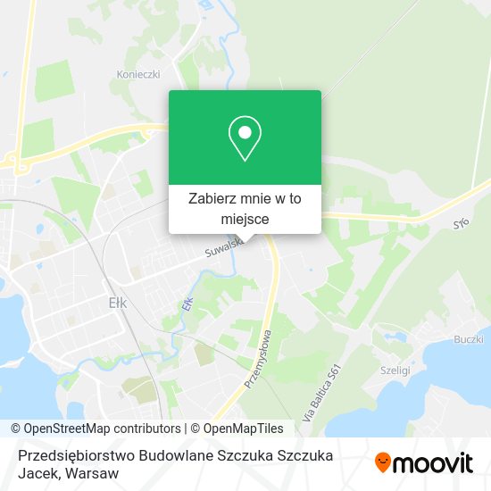 Mapa Przedsiębiorstwo Budowlane Szczuka Szczuka Jacek