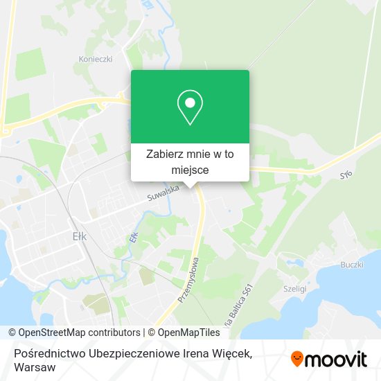 Mapa Pośrednictwo Ubezpieczeniowe Irena Więcek