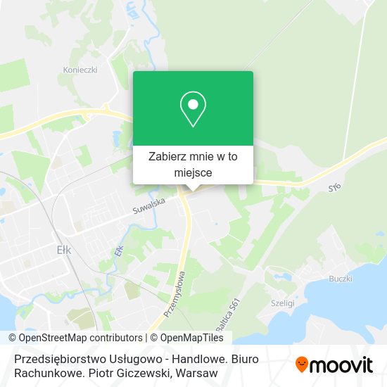 Mapa Przedsiębiorstwo Usługowo - Handlowe. Biuro Rachunkowe. Piotr Giczewski