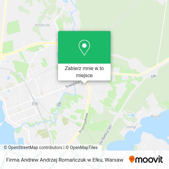 Mapa Firma Andrew Andrzej Romańczuk w Ełku